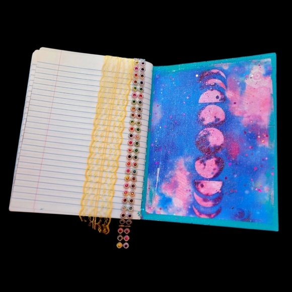 Journal Psychedelic Third Eye Sparkly Composition Journal Set Lined Wide Ruled - Picture 3 of 8